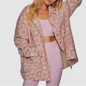 Beach Riot Skye Jacket In Mod Flower Check